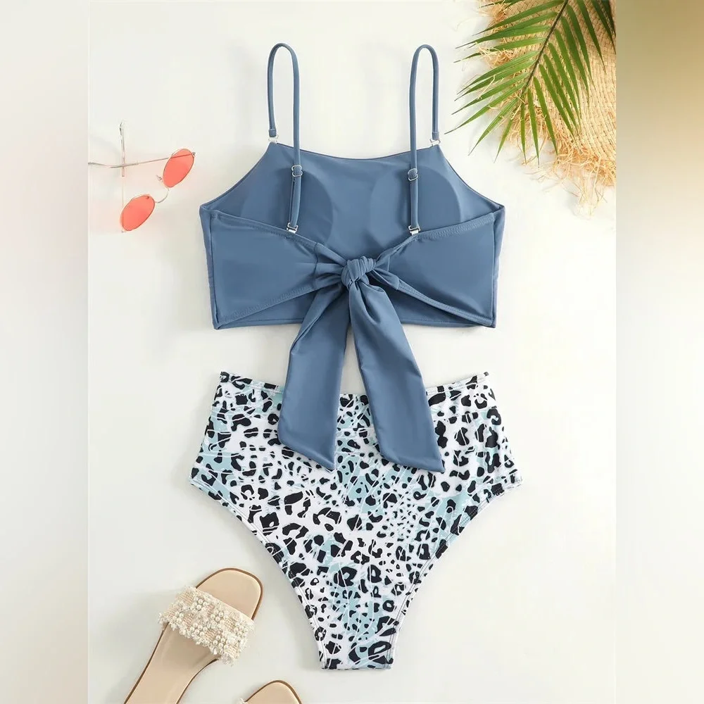 Women Cross Wrap Halter Bikini Set High Waisted Push Up Two Piece Swimsuits - Picture 2 of 3